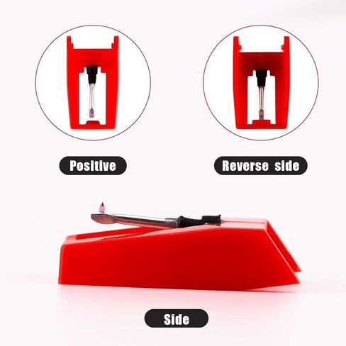 2pcs Record Player Needle Replacement, Red Record Player Stylus for LP Victrola ION Crosley in Saudi Arabia