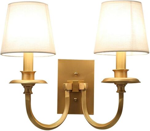 American Creative Copper Cloth Retro Personality Simple E14 Living Room Restaurant Study Bath Corridor Bedroom/Single Head (Double Head) in Saudi Arabia