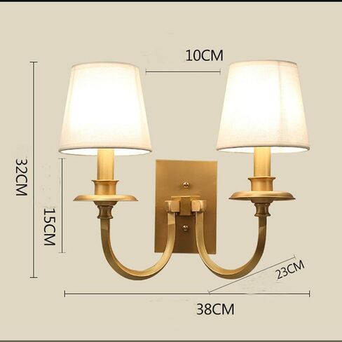 American Creative Copper Cloth Retro Personality Simple E14 Living Room Restaurant Study Bath Corridor Bedroom/Single Head (Double Head) in Saudi Arabia