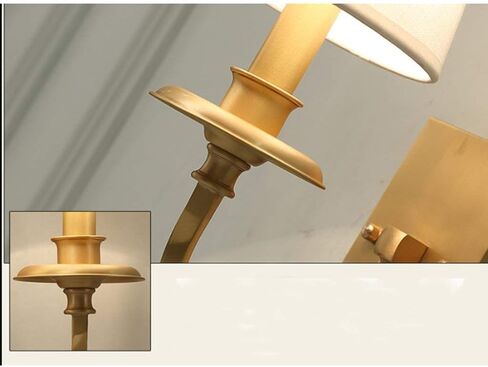 American Creative Copper Cloth Retro Personality Simple E14 Living Room Restaurant Study Bath Corridor Bedroom/Single Head (Double Head) in Saudi Arabia