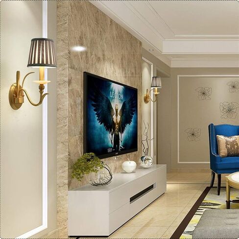 Copper American Creative Cloth Retro Personality Simple E14 Living Room Restaurant Study Bath Corridor Bedroom/Single Head (Single Head) in Saudi Arabia