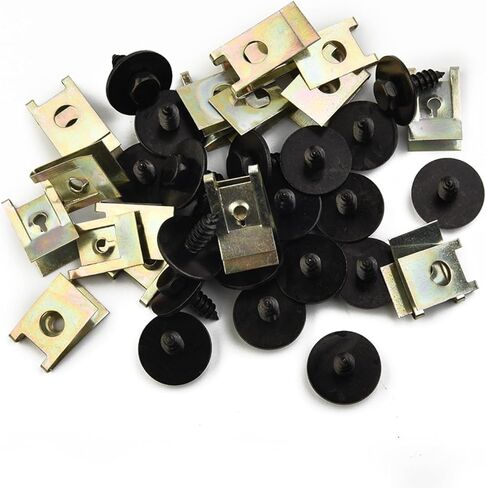 40Pcs Car U Nut And Hex Screw Kit With Speed Fastener Clips, Metal Fixing Parts, 8Mm Head, For BMW 1-8 Series X1 X3 X6 Z Series in Saudi Arabia