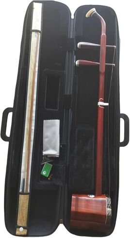 كمان الكمان الصيني ErHU-2 مصنوع يدويًا للعازفين المتقدمين مصنوع من خشب الصندل الأحمر ذو الأوراق الصغيرة، مع ملحقات Erhu المتضمنة in Kuwait