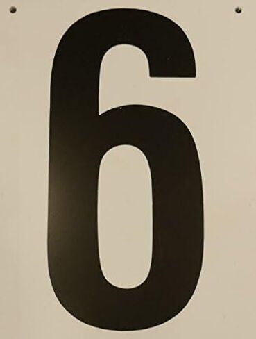 ملحقات ملاعب التنس، البوتشي، ملاعب الجولف - أرقام ملاعب التنس، بلاستيك صلب مقاس 10 × 12 بوصة - الملعب رقم 6 in Kuwait