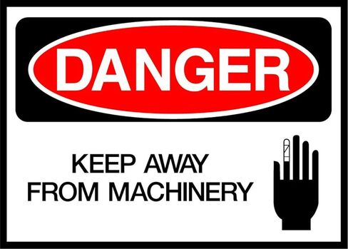 Keep Away from Machinery Danger OSHA/ANSI Label Decal Sticker 8" in Saudi Arabia