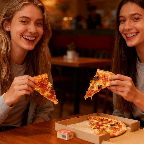 40 Pack Pizza Boxes, 7 x 7 x 1.6 Inch Small Corrugated Cardboard Pizza Box, Takeout Containers for Cake, Cookies, Food, Restaurant, Packing, Shipping in Kuwait