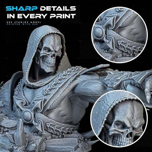 Resin 1 kg, Essential Grey UV Photopolymer Resin for SLA/DLP/LCD 3D Printers, Ultra-High Detail, Fast-Curing Tough Resin for Highly Detailed Models, high Strength and Low Odor, 2K 4K 6K 8K in Kuwait