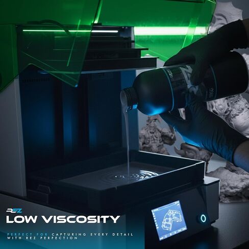 Resin 1 kg, Essential Grey UV Photopolymer Resin for SLA/DLP/LCD 3D Printers, Ultra-High Detail, Fast-Curing Tough Resin for Highly Detailed Models, high Strength and Low Odor, 2K 4K 6K 8K in Kuwait