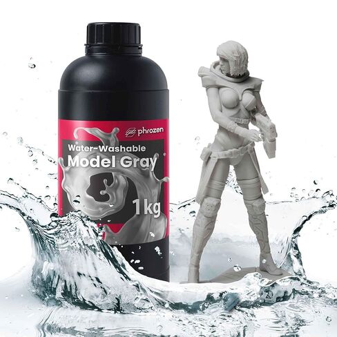 phrozen Water-Washable 3D Printer Resin [Model Gray], 405nm LCD UV-Curing Photopolymer Resin for High Precision Printing, Low Odor, Non-Brittle, Easy to Clean and Cure (1KG) in Saudi Arabia