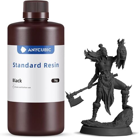 ANYCUBIC 3D Printer Resin, 405nm LCD UV-Curing Resin, High Precision & Rapid Photopolymer 3D Resin for LCD/DLP/SLA Resin 3D Printer (Grey, 1kg) in Kuwait