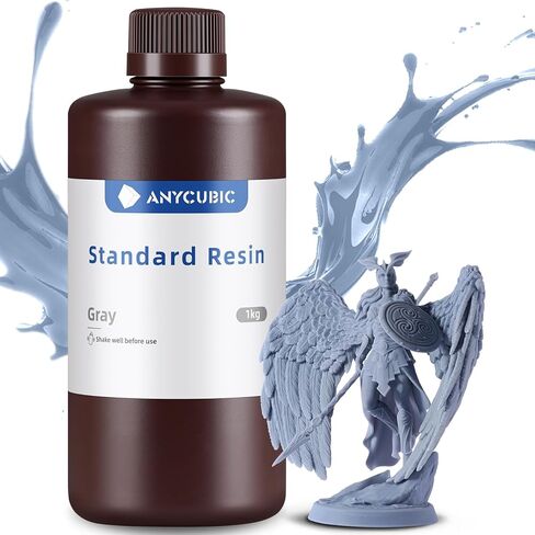 ANYCUBIC 3D Printer Resin, 405nm LCD UV-Curing Resin, High Precision & Rapid Photopolymer 3D Resin for LCD/DLP/SLA Resin 3D Printer (Grey, 1kg) in Saudi Arabia
