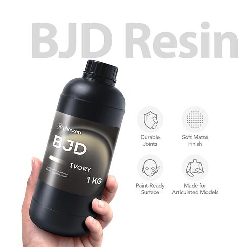 Phrozen BJD 3D Printing Resin, Smooth Matte & Wear-Resistant for Ball-Jointed Dolls and Articulated Figures, 405 nm UV-Curing Photopolymer for LCD/DLP/MSLA Printers, Ivory, 1 kg in Kuwait