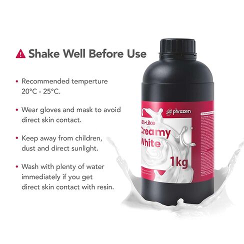 phrozen ABS-Like 3D Printer Resin [Creamy White], 405nm DLP LCD UV-Curing Photopolymer Resin for General Modeling, Prototyping, High Precision Printing, Low Odor, Non-Brittle (1KG) in Kuwait