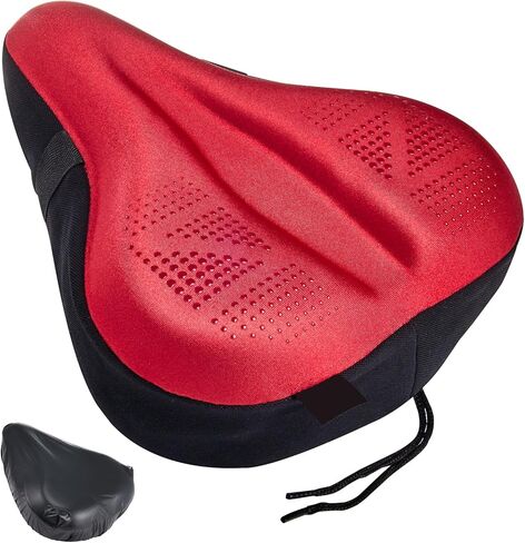 Zacro Bike Seat Cushion - Padded Gel Bike Seat Cover for Men & Women, Padding Bicycle Saddle fit with Peloton/Spin Stationary Exercise/Mountain Road Cycling Bike in Kuwait