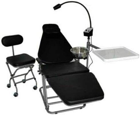 XUX Portable Foldable Chair with LED Exam Light ＆ Tray + Doctor's Stool Nylon Bag in Saudi Arabia