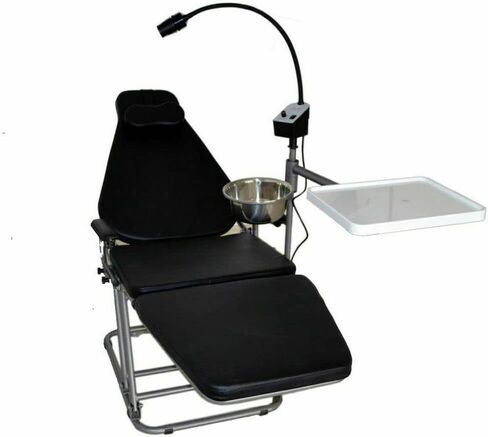 Portable Foldable Chair with LED Operating Lamp Cuspidor and Instrument Tray in Kuwait