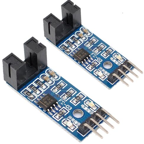 2pcs LM393 Electronic Chip Motor Measuring Comparator Speed Sensor Module - Slot Type IR Optocoupler for MCU Arduino Manufacture of Integrated Circuits in Saudi Arabia