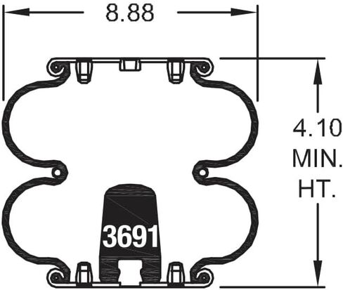يحل الزنبرك الهوائي المزدوج الملتوي TORQUE محل Firestone 6926، W01‑358‑6926، W013586926، Contitech 64516، FD200‑19504، Goodyear 2B9288 (TR6926) in Kuwait