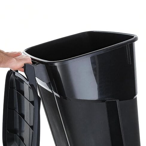 32 Gallon Wheeled Heavy Duty Plastic Garbage Can with Attached Lid – Smooth-Rolling Wheels, Reinforced Base for Patio, Garage, Yard & Indoor Use in Saudi Arabia