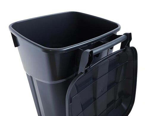 32 Gallon Wheeled Heavy Duty Plastic Garbage Can with Attached Lid – Smooth-Rolling Wheels, Reinforced Base for Patio, Garage, Yard & Indoor Use in Saudi Arabia