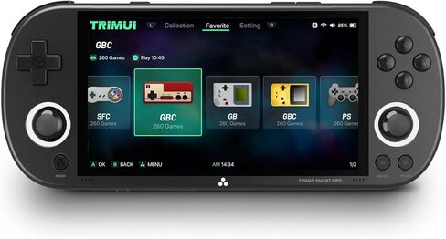 Smart Pro Handheld Game Console, Mini Game Player Compatible with More Than 20 formats of Games and 5 inch IPS High-Definition Screen, Portable Video Game Console (Black 64G) in Kuwait