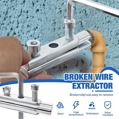 2 Pack Broken Threaded Pipe Extractor Tool, Broken Water Pipe Extractor, Multifunctional Handle Broken Faucet Removal Tool in Saudi Arabia