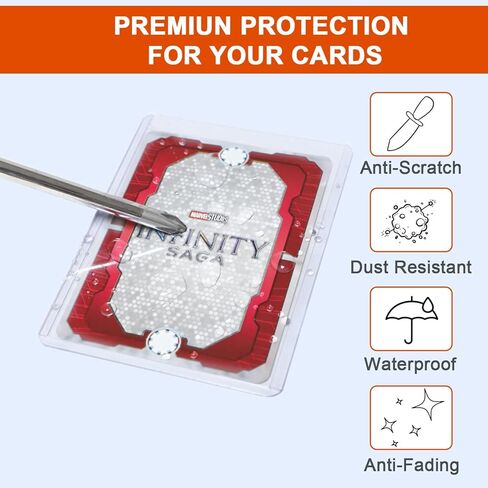 200 حافظة بطاقات ذات تحميل علوي للبطاقات، 3 × 4 بوصة، واقيات بطاقات البيسبول الممتازة ذات الحجم القياسي، لتجارة بطاقات ألعاب كرة القدم البيسبول الرياضية (100 أكمام صلبة + 100 أكمام ناعمة) in Kuwait