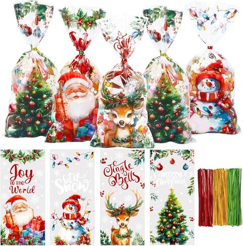 أكياس حلوى Cellophane Cellophane Day Diyasy Patrick ، ​​و 160 PCS تعامل مع حقائب Shamrock و Leprechaun Hat Goodie مع 200 علاقات تويست لصالح يوم الأيرلندي للحفلة in Kuwait