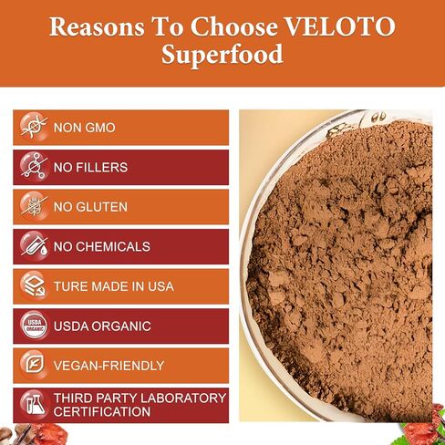 Organic Mega Mushroom Powder Blend,10 in 1 Complex Mushroom Extract Powder Herbal Supplement with Reishi, Cordyceps, Chaga, Lion's Mane, Vegan & More, Sustainably US Grown, Filler Free, 10oz in Saudi Arabia