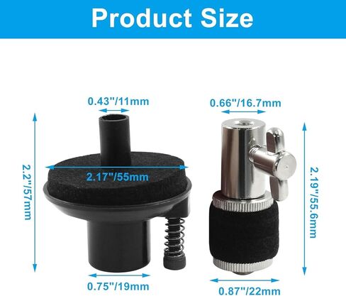 2-Pack Hi-Hat Clutch & Cymbal Seat Holder Set (19mm) - Quick Release Compatible with Most Standard Hi-Hat Stands, Drum Kit Replacement Parts Accessories for Jazz, Rock Drummers in Saudi Arabia