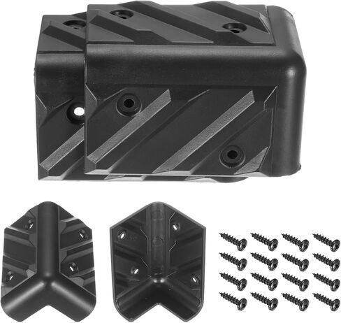 MECCANIXITY 16 Pcs Speaker Cabinet Corners Protector 48x48x80mm Plastic Stackable Guard Wrap Angle Case Edge Box Protection with 64 Pcs Installation Screw for Stage DJ Audio Sound Case in Saudi Arabia