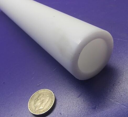 Delrin White Acetal POM Round Tube 1.75" Oversized OD x 1.25" Undersized ID x .250" Wall x 5 Ft. Length 1 pc in Saudi Arabia