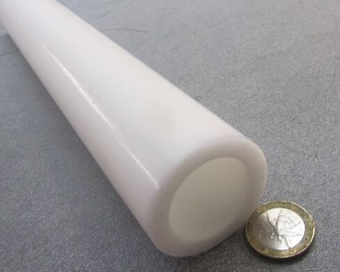 Delrin White Acetal POM Round Tube 1.75" Oversized OD x 1.25" Undersized ID x .250" Wall x 5 Ft. Length 1 pc in Saudi Arabia