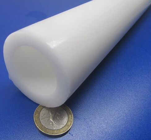 Delrin White Acetal POM Round Tube 1.75" Oversized OD x 1.25" Undersized ID x .250" Wall x 5 Ft. Length 1 pc in Saudi Arabia