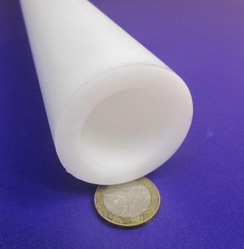 Delrin White Acetal POM Round Tube 1.75" Oversized OD x 1.25" Undersized ID x .250" Wall x 5 Ft. Length 1 pc in Saudi Arabia