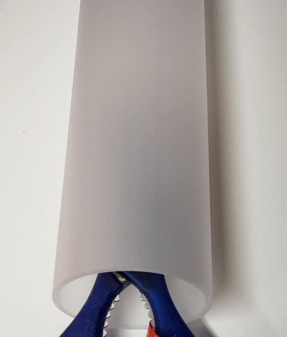 1 Piece Frosted Clear Acrylic Tube 3" OD x 2 3/4" ID x 12" (11 7/8") Inch Long - 3" Diameter in Saudi Arabia