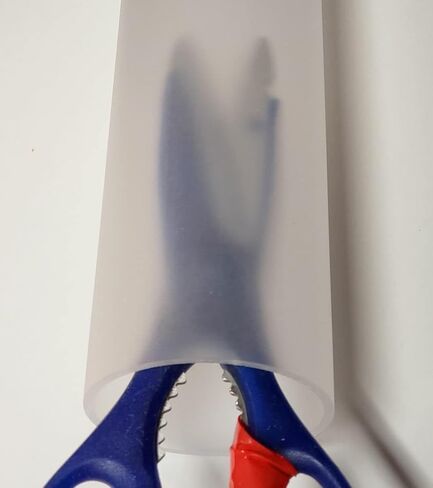 1 Piece Frosted Clear Acrylic Tube 3" OD x 2 3/4" ID x 12" (11 7/8") Inch Long - 3" Diameter in Saudi Arabia
