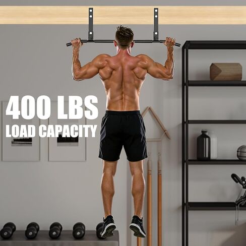 Pull Up Bar, 42"Wide-Grip PullUp Bar Upgrade，Pull Up Bar Suitable for Wooden Beams and Concrete Beams Efficiently Targets More Muscle Groups，Pullup Bar Anti-Slip Grip Treatment，Easy Installation in Saudi Arabia