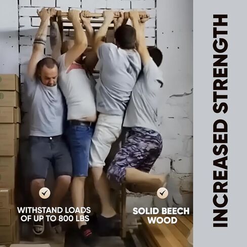 قضبان حائط سلم سويدية للأطفال والكبار، مصنوعة من خشب الزان الصلب، تتحمل أحمالًا تصل إلى 880 رطلاً، مع شريط سحب قابل للإزالة، وبار غمس، والجمباز والتمارين الرياضية في صالة الألعاب الرياضية إندور in Kuwait