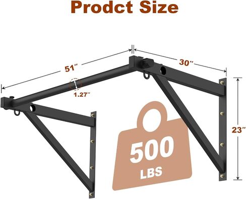 شريط سحب مثبت على الحائط، شريط سحب بعمق قابل للتعديل بسعة وزن 500 رطل، يحافظ على قوة الجزء العلوي من الجسم والثبات الأساسي، محطة تدريب للتمرين في المنزل أو المرآب in Kuwait