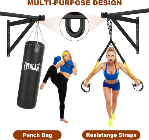 شريط سحب مثبت على الحائط، شريط سحب بعمق قابل للتعديل بسعة وزن 500 رطل، يحافظ على قوة الجزء العلوي من الجسم والثبات الأساسي، محطة تدريب للتمرين في المنزل أو المرآب in Kuwait