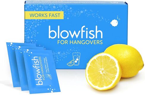 Blowfish for Hangovers - Fast Hangover Relief in 15 Minutes | FDA-Recognized Formulation | Headache Relief, Energy, and Hydration in One Step in Saudi Arabia