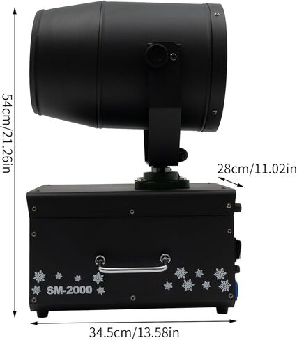 آلة صنع الثلج، ماكينة صنع الثلج الاصطناعي بقوة 2000 وات، ماكينة صنع الثلج الاحترافية مع جهاز تحكم عن بعد، صانع ندفة الثلج، آلات صنع الثلج للحفلات الخارجية وحفلات الزفاف وعيد الميلاد in Kuwait