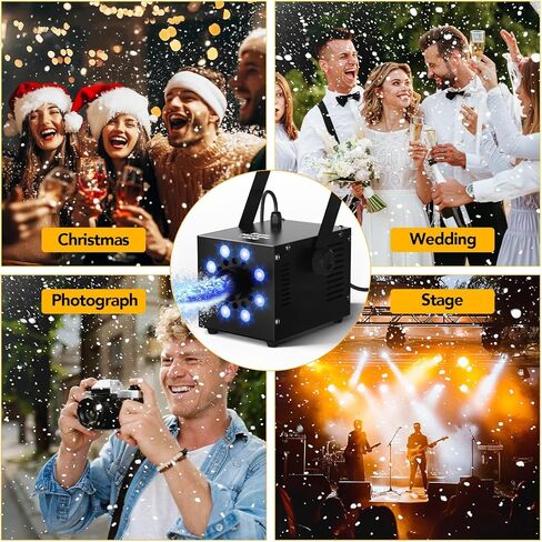 ماكينة صنع الثلج UPGREY بقدرة 1200 وات للاستخدام في الهواء الطلق وفي الداخل، صانعة ثلج وهمية للحفلات مع مصباح LED وجهاز تحكم عن بعد in Kuwait