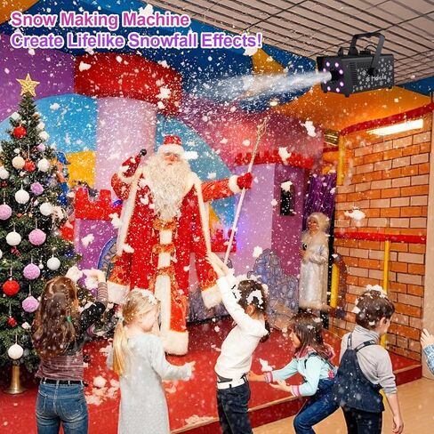 Hakuta 1000W Snow Machine Adjustable Snowflake with 8 LED RGB Lights, High Output Snow Maker for Christmas, Halloween, Valentine's Day, Wedding, Parties and DJ Stage Indoor Outdoor in Kuwait