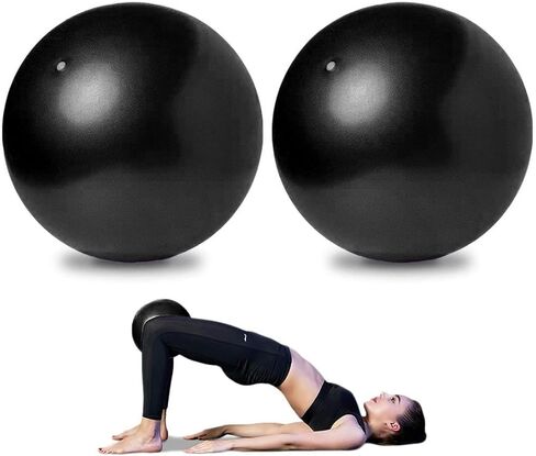 AOAVE 2 Pack Pilates Balls, Mini Yoga Exercise Balls, 9 Inch Small Activity Ball for Pilates, Yoga, Core Training and Physical Therapy, Improves Balance in Saudi Arabia