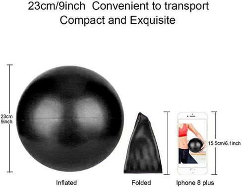 AOAVE 2 Pack Pilates Balls, Mini Yoga Exercise Balls, 9 Inch Small Activity Ball for Pilates, Yoga, Core Training and Physical Therapy, Improves Balance in Saudi Arabia