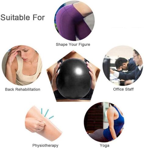 AOAVE 2 Pack Pilates Balls, Mini Yoga Exercise Balls, 9 Inch Small Activity Ball for Pilates, Yoga, Core Training and Physical Therapy, Improves Balance in Saudi Arabia