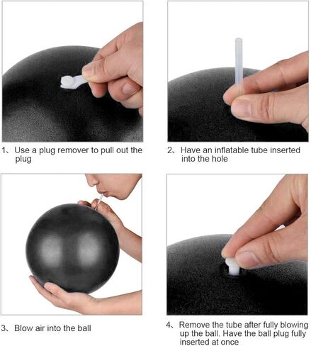 AOAVE 2 Pack Pilates Balls, Mini Yoga Exercise Balls, 9 Inch Small Activity Ball for Pilates, Yoga, Core Training and Physical Therapy, Improves Balance in Saudi Arabia