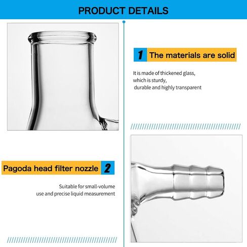 1000ml Borosilicate Glass Filtering Flask,Glass Bolt Neck with Tubulation（1Pack in Kuwait